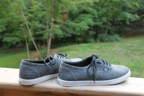 Vans Off The Wall Low TB4R Black Grey Plaid Look Casual Shoes Men 8 Women's 9.5 - Picture 6 of 9