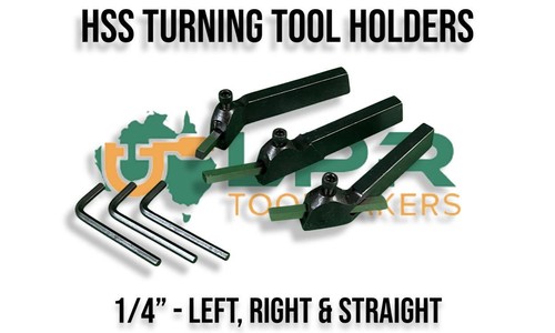 Lathe Turning Tool Holder 1/4" variations you pick (Includes 1/4" HSS Tool Bit) - Bild 1 von 9