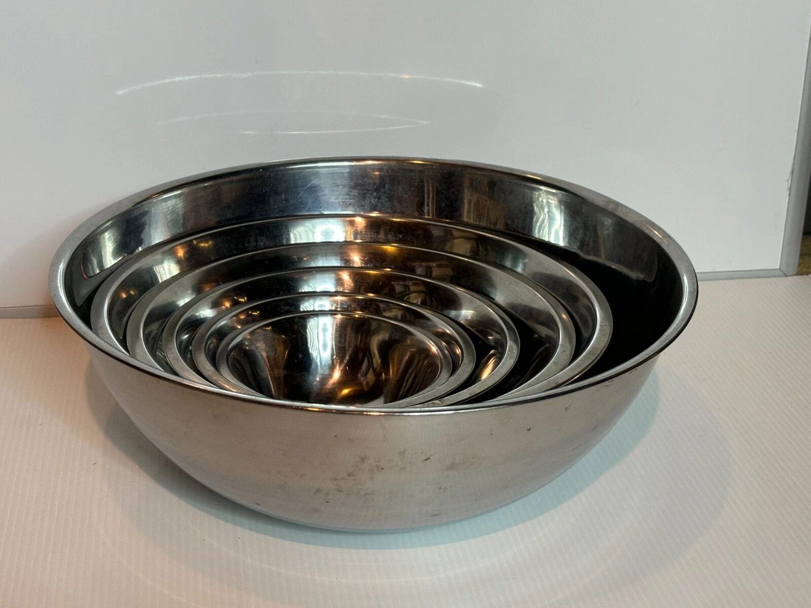 Lot 6 Large Mixing Bowl Nesting Bundle Stainless Steel 6"-15" Restaurant Cooking
Opens in a new wind