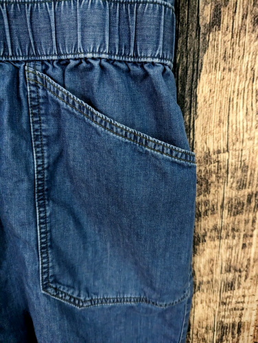De Colección Años 90 Tommy Hilfiger Jeans Pantalones Cortos Mono Denim Mameluco Mujer L Azul Jean Y2K - Imagen 6 de 10