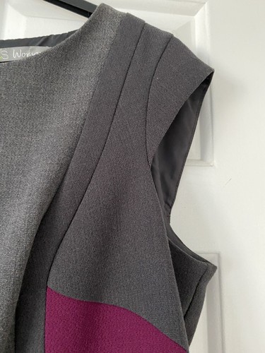 Marks & Spencer Woman Smart Grey Mix Dress Size 16 - Bild 3 von 7