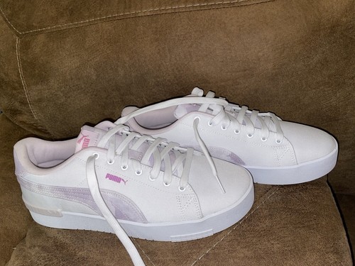 Puma Jada Hazy Summer Lace Up Women size 11 lavender White Sneakers Casual Shoes - Picture 5 of 8