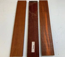 3 Pcs, Padauk Thin Stock 18x 2x 1/8 Woodturning Lumber Blank- Free US Shipping