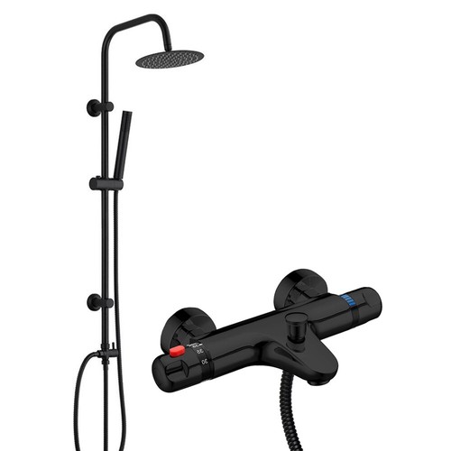 Moderne Thermostat Bar Dusche Mixer Ventil & Teleskop starre Steigung Duschset - Bild 43 von 124