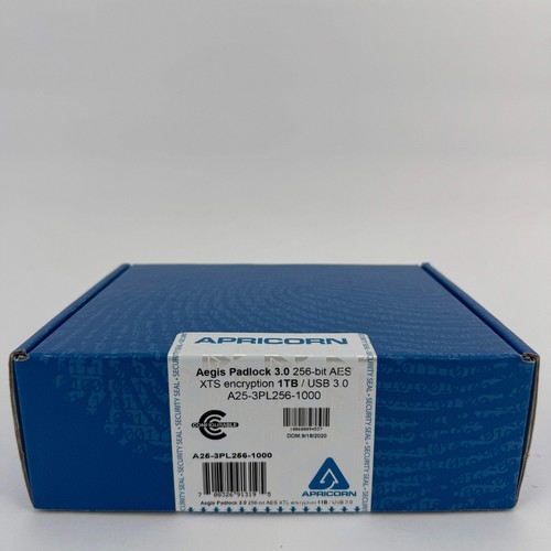 New Aegis Padlock 3.0 External Hard Drive A25-3PL256-1000