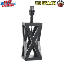 Accent Table Lamp Base Wood Rotary Switch Compatible Lamp Shades Home Decor New