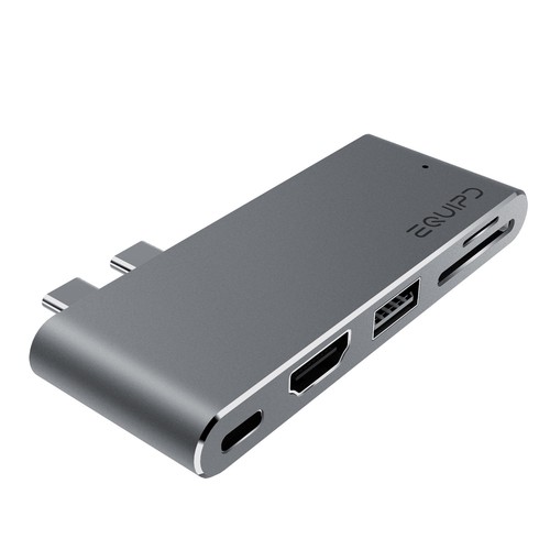 Hub USB-C alluminio con HDMI 4K, Thunderbolt 3, USB 3, lettore di schede per Macbook Pro - Foto 15 di 22