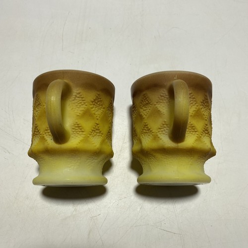 Juego de dos tazas de café Kimberly Diamond Fire King Anchor Hocking - Imagen 1 de 9