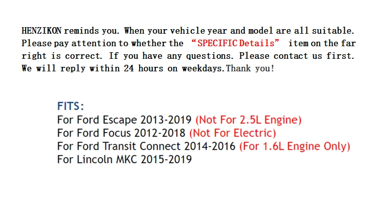 1 воздушный фильтр двигателя подходит для Ford Escape Focus Transit Connect для Lincoln MKC - Изображение 2 из 4