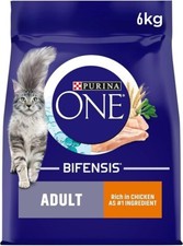 Purina One Adult Dry Cat Food Rich In Chicken 6kg, Packaging May Vary 5.75 per kilo
