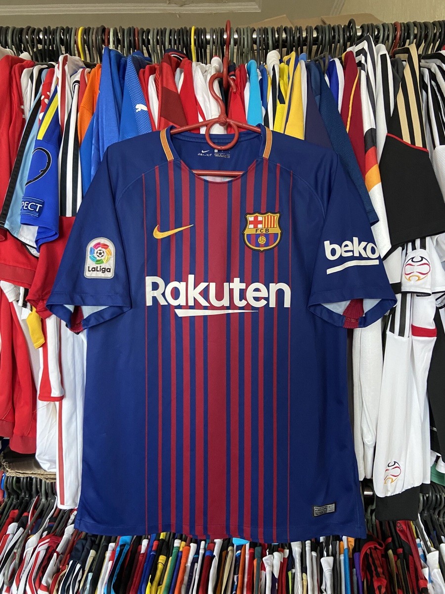 BARCELONA 2017 2018 HOME FOOTBALL SHIRT SOCCER JERSEY NIKE 847255