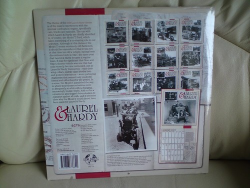 LAUREL AND HARDY OFFICIAL CALENDAR 2008,NEW/SEALED. - Picture 2 of 3