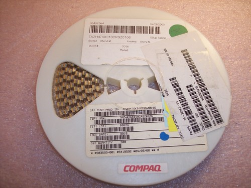 QTY (500) 47uf 10V 10% “H” CASE MIL-SPEC TANTALUM CAPACITORS TAZH476K010CRSZ AVX - Picture 1 of 3