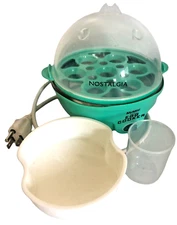 7-Egg Cooker Electric My Mini Nostalgia 7-Egg Cooker  Teal
