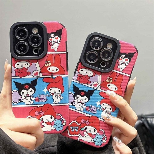 Melody Kuromi Phone Case For iPhone 11 12 13 14 15 Pro Max Anti Drop Cover Skin - 第 1/17 張圖片