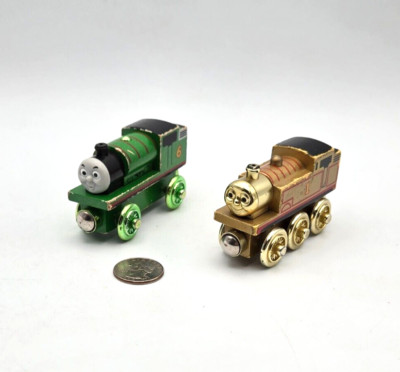Thomas Friends Wooden Railway Train Tank Gold 60 Year Engine Green Percy Lot 2