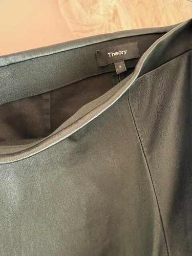 NWT Theory $995 Adbelle L2 Stretch Leather Black Skinny Leggings (Size: 6) - Picture 8 of 8