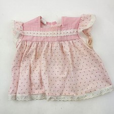 Vintage JC Penny Toddle Time Baby Girl Pink Dress Size 26.5-28lbs HAS STAINS
