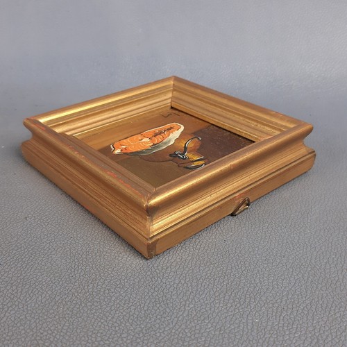 Quadretti Natura Morta Dipinti Olio Su Cartoncino Miniature Vintage XX Sec. - Imagen 9 de 13
