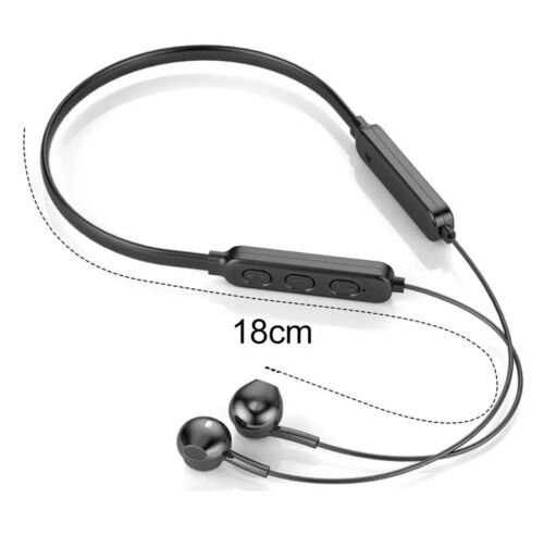 Bluetooth Neckband Wireless Headphones Mic Headset Stereo Earbuds Earphone - Picture 4 of 28