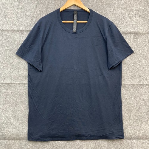 Lululemon T-Shirt Mens XL Extra Large Blue Short Sleeve Crew Neck Stretch 44730