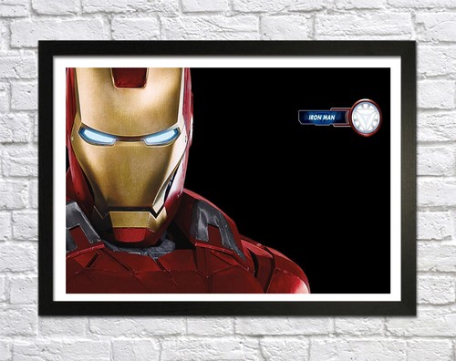 IRON MAN-FRAMED CANVAS WALL ART SUPERHERO PICTURE PAPER PRINT- MARVEL RED GOLD - Picture 9 of 12