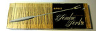 Fondue Forks Stainless Steel Color Coded Wooden Handle Utensils in Box Vtg Japan