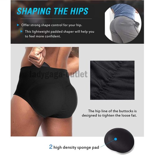 Men Padded Underwear Briefs Boxers Butt Lifter Hip Enhancer Shorts Shaper Pants - Picture 3 of 26