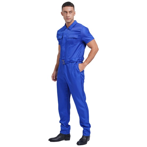 Monos con cremallera para hombre Uniformes de taller automático Ropa de trabajo de almacén con cinturón - Imagen 40 de 55
