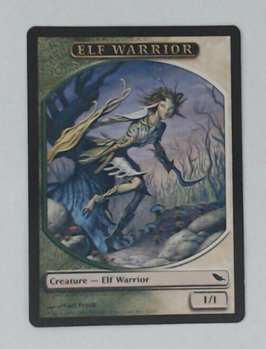 MTG (10) Elf Warrior Token (Green/White) - Shadowmoor - 12/12 -U48 - Picture 2 of 2