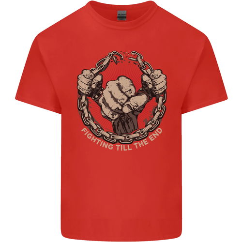 Fighting Till the End MMA Martial Arts Mens Cotton T-Shirt Tee Top - Picture 44 of 102
