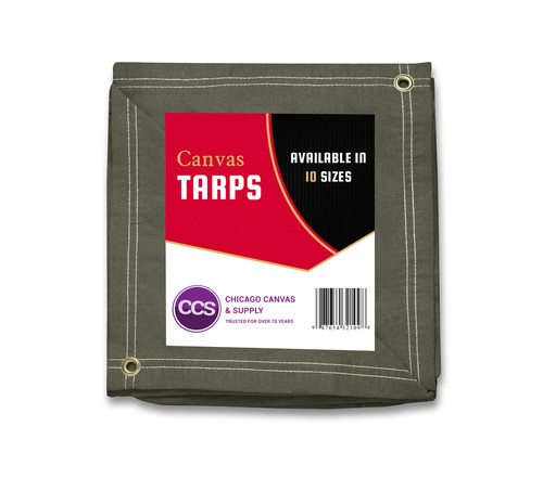 Lona de lona de alta resistencia Chicago Canvas & Supply 16 oz (5 pies x 7 pies) - Imagen 14 de 21