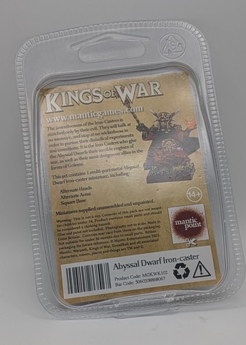 Abyssal Dwarf Iron-caster Kings of War Mantic Ironcaster 28mm Chaos Dwarf - Picture 2 of 2