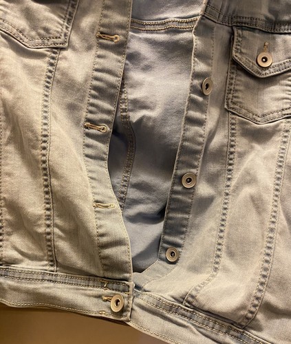 Children’s Place Blue Jean Jacket Size 16 XXL  Light Blue EUC - Picture 13 of 15