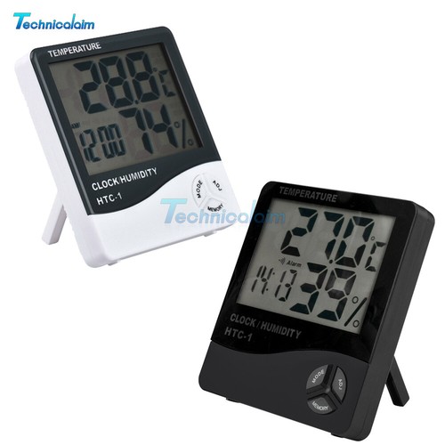 Digital Temperature Humidity Meter Thermometer Hygrometer Weather Station Clock - Bild 3 von 28