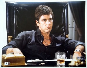 Al Pacino Signed Large 11x14 Scarface Tony Montana Sitting At Desk