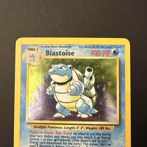 Pokemon TCG Base Set Blastoise Holo Rare Card 2/102 LP+/NM Condition - Picture 2 of 9