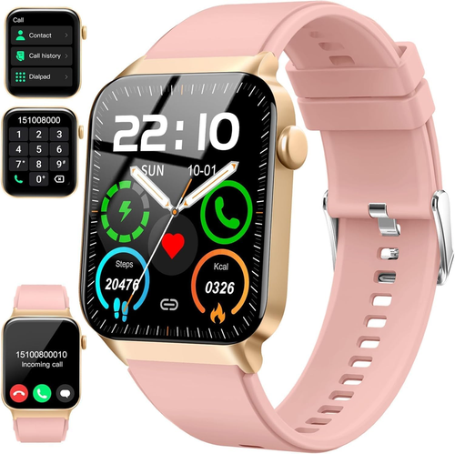 Smartwatch Uomo Donna, 1.85" HD Orologio Bluetooth Effettua/Risposta Chiamate, 1 - Foto 9 di 12