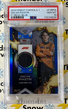 🏁 2024 Topps Finest F1 Oscar Piastri F1 Relic Blue /75 McLaren PSA 10 LOW POP 2
