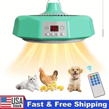 Chicken Coop Heater Timing Chicken Heat Lamp Digital Display with Remote Control
