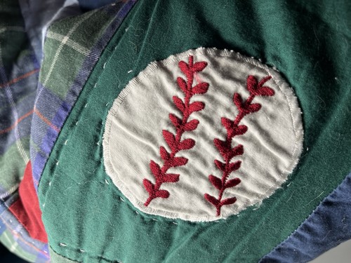 handmade sports quilt, football, soccer, basketball, baseball, appliqued - Picture 8 of 9