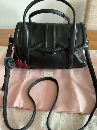 Radley Black Pebbled Leather Cheadle Crossbody Bag Med Exc Cond - 第 2/12 張圖片