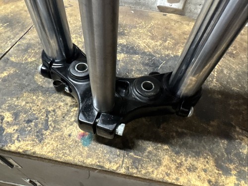 98-03 Harley XL Sportster Front Forks Triples Black 39mm +4” Over Chop Bobber - 第 9/13 張圖片
