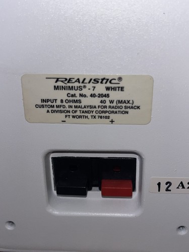 Altavoces de Estantería Realistic Minimus 7 Blanco Caja Original Años 80 De Colección 40-2045 - Imagen 7 de 7