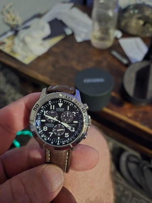 Citizen Eco Drive Watch E820-s061636 | Titanium Chronograph Alarm 