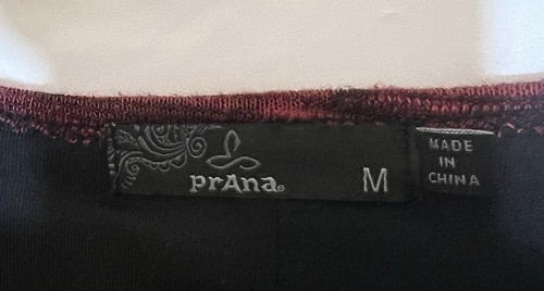 Prana Women Dress Medium Size Burgundy V-Neck Wrap Style Stretch Long Sleeves - Picture 3 of 10