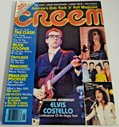 Vintage CREEM Classic Rock Magazine May 1979 Alice Cooper Elvis Costello - Bild 1 von 5