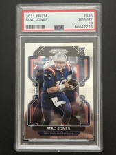 2021 PANINI PRIZM MAC JONES JAGUARS ROOKIE RC CARD #336 PSA 10 GEM MINT