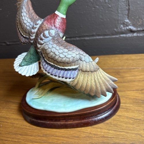 Mallard Duck By Andrea 7352 1985 Collectible + Stand Ceramic Excellent Conditio - Picture 6 of 13