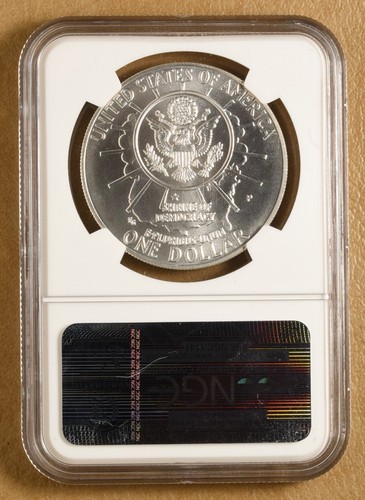 1991 P Mount Rushmore Commemorative Silver Dollar NGC MS70 - Picture 2 of 2